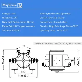 962943265745 MAYSPARE Solenoid Relay Plating Golf Carts Winch #2