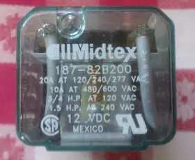 187-82B-200 MIDTEX Relay Volt Coil Amp #2