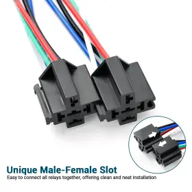 191301049192 MNJ MOTOR Car Relay Harness Pin Spst Sockets Aut #2