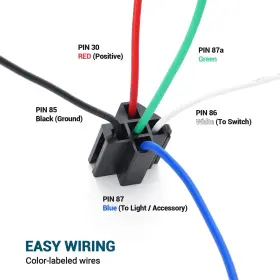 191301049192 MNJ MOTOR Car Relay Harness Pin Spst Sockets Aut #3