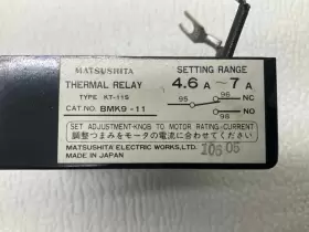 BMK9-11 NATIONAL MATSUSHITA ELECTRIC Overload Relay Tbi Amp #2