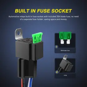 50023R NILIGHT Pack Fuse Relay Car Socket Switch Harness #3