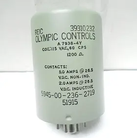 A7938-4Y OLYMPIC CONTROLS Relay Vdc Vac Nos