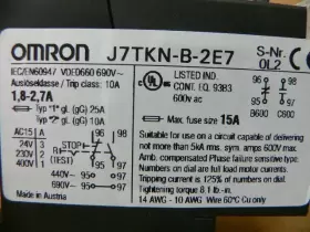 J7TKN-B-2E7 OMRON Overload Relay #3