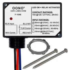 954525631543 OONO Spdt Power Relay Module Enclosure Wired Ac