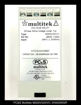 M200V33XVC PCS MULTITEK Voltage Relay
