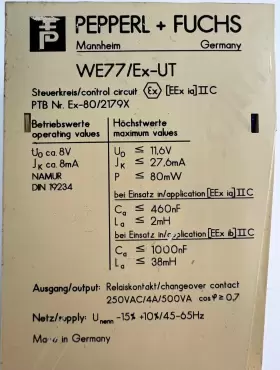 WE77-EX-UT PEPPERL FUCHS Sensing Relay #3