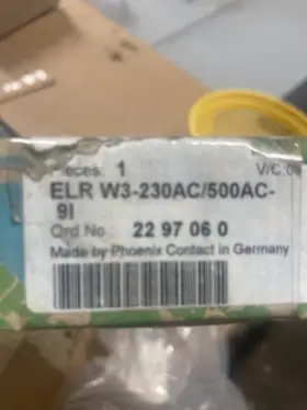 W3-220AC-500AC-91 PHOENIX CONTACT Elr Contactor Box