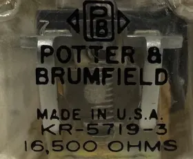 KR-5719-3 POTTER BRUMFIELD Relay Ohmns #2