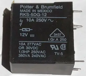 RKS-5DG-12 POTTER BRUMFIELD Relay Bent Leads
