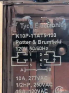 K10P-11AT5-120 POTTER BRUMFILED Brumfield Relay