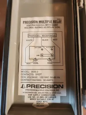 MR3030.2 PRECISION MULTIPLE CONTROLS INC Permatrol Relays #2