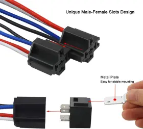 445041846805 QITINDASEN Pin Car Relay Spst Harness #3