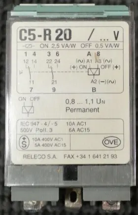 C5-R20 RELECO Ac Mr Relay Pin Coil
