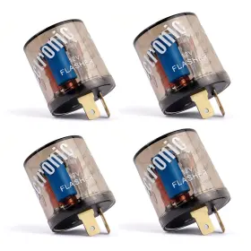 4PCS-0201 SALIOR Flasher Relay Turn Signal Prong Round Aut