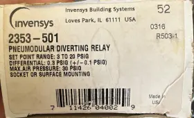 2353-501 SCHNEIDER ELECTRIC Pneumodular Diverting Relay