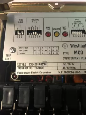 1354D01A02B SIEMENS Westinghouse Mco Microprocessor Relay #3