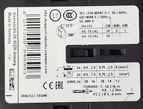 3RH2122-1BG40 SIEMENS Sirius Contactor Relay Ac #3
