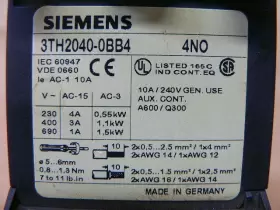 3TH2040-0BB4 SIEMENS Vdc Coil Control Relay #3