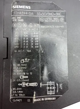 3TH4394-0A SIEMENS Relay #3