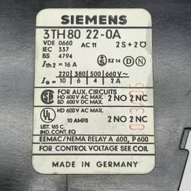 3TH80 SIEMENS Contactor Control Relay Coil #2