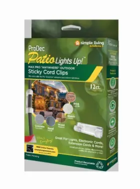 820012 SIMPLE LIVING SOLUTIONS LLC Pack Adhes Cord Clip