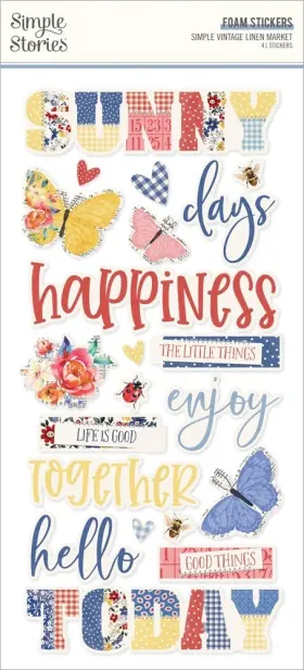 5A0022KP-1G5JS SIMPLE STORIES Linen Stickers Foam