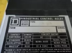 8501-80-9840 SQUARE D Xo Relay #2