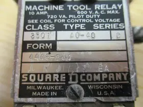 8501-AO-40 SQUARE D Relay Coil #2