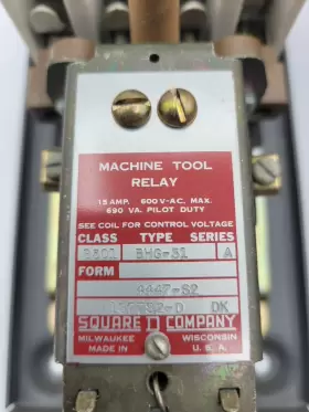 8501 SQUARE D Tool Relay Coil Amp #3