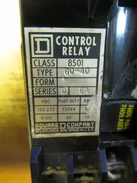 8501 SQUARE D Control Relay Cat #2