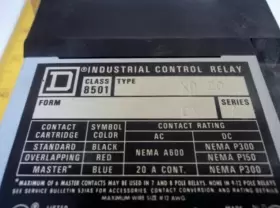 8501 SQUARE D Relay #2
