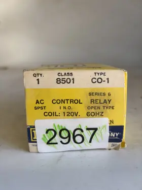 8501CO1 SQUARE D Ac Control Relay Coil Spst