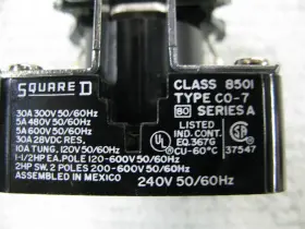 8501CO7 SQUARE D Dpst Coil Relay