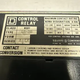 8501LO-30 SQUARE D Magnetic Control Relay #2
