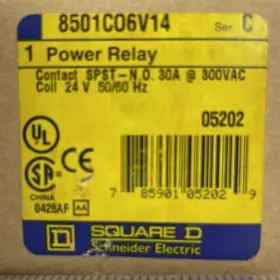 8506C06V14 SQUARE D Spst Contact Coil Power Relay
