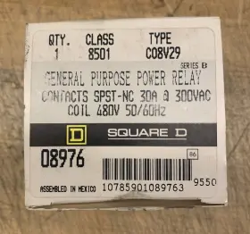 C08V29 SQUARE D General Power Relay