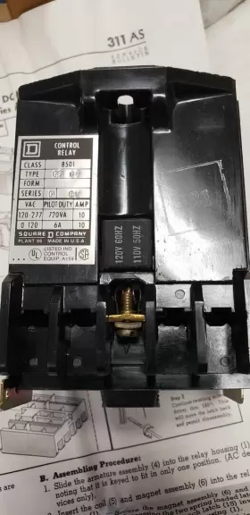 G0-00 SQUARE D Control Relay Vac #2