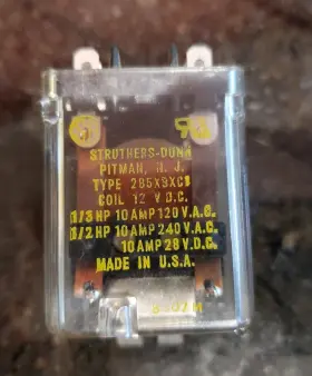 285XBXC1 STRUTHERS DUNN Vdc Coil Relay Polarized Latching