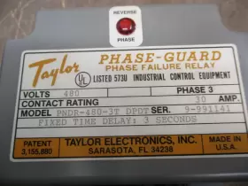 PNDR-480-3T TAYLOR Phase Guard Failure Relay #3