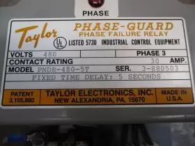 PNDR-480-5T TAYLOR Phase Guard Failure Relay Delay Sec #3