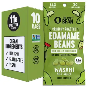 850053892240 THE ONLY BEAN Crunchy Roasted Edamame Snacks