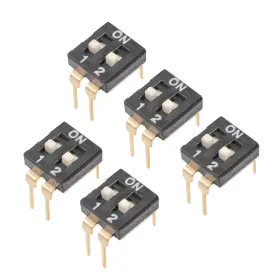 A18112300UX0404 UXCELL Dip Switch Horizontal Positions Pitch