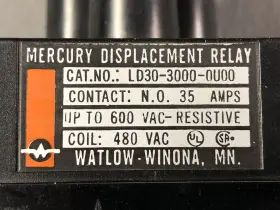 LD30-3000-0U00 WATLOW Mercury Displacement Relay Pole Coil #2