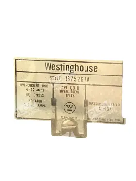 1875267A WESTINGHOUSE Overcurrent Relay #2