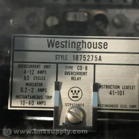 1875275A WESTINGHOUSE Overcurrent Relay Usip #3
