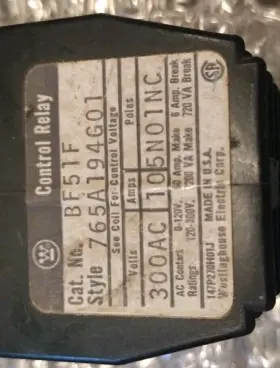 BF51F WESTINGHOUSE Control Relay Ac Poles #3