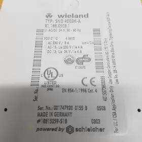 4003K-A WIELAND Sno Safety Switch Relay #2