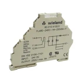 80.010.4100.0 WIELAND Relay Module Din Rail Coil