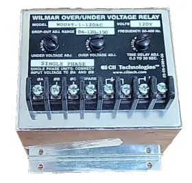 WOUVT-1-120AC WILMAR Voltage Relay Cii Single Phase Tyco